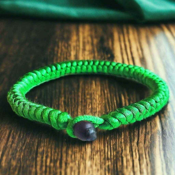 Boutique TIBET | Petit Nalanda BRACELET Vert | 2 Bracelets 2 Bracelets Porte Bonheur +🎁