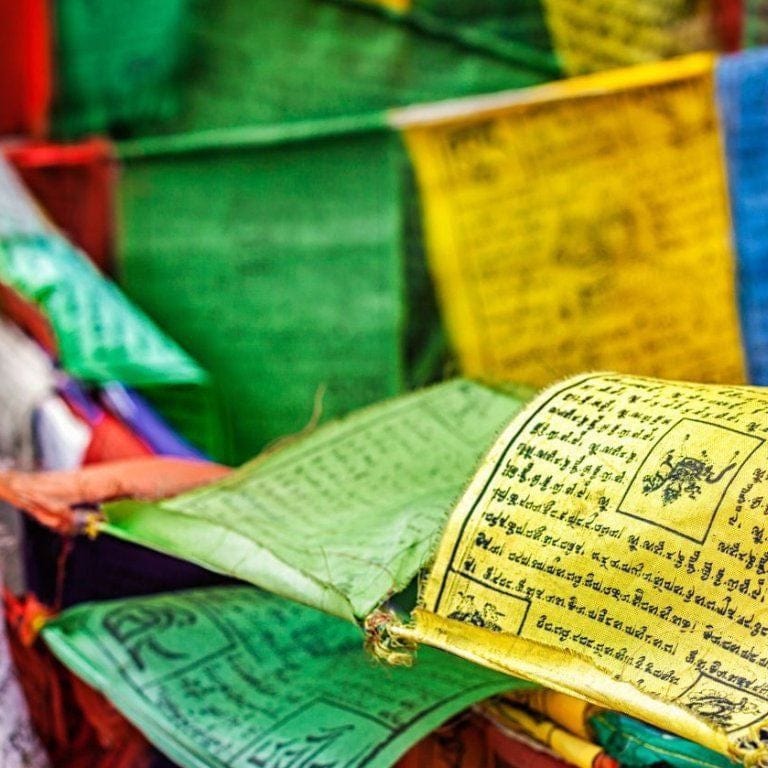 Drapeaux De Prières Tibétains, Déco Spirituelle